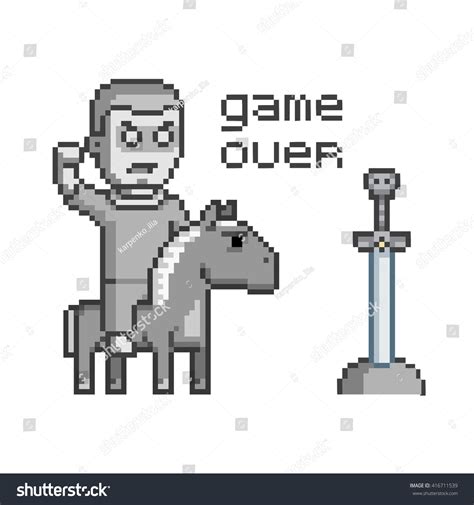 Pixel Art Concept Game Over Web Stock Illustration 416711539 | Shutterstock