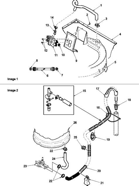 Amana Washer-Top Loading Mixing valve and hose(inl ... Parts | Model ...