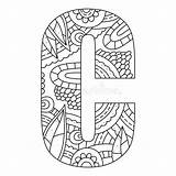 Alphabet Coloring Page Capital Letter Vector Illustration Stock  sketch template