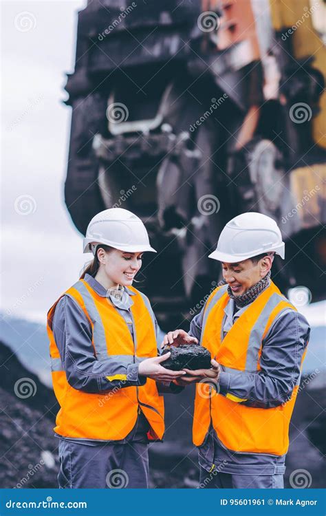 Coal mining workers stock image. Image of industrial - 95601961