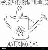 Gardening Tools Coloring Pages sketch template