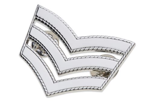 Police Sergeant Stripes Chevrons METAL Roped Edge Epaulettes Rank Sgt ...