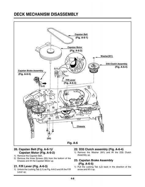 DECK MECHANISM DISASSEMBL