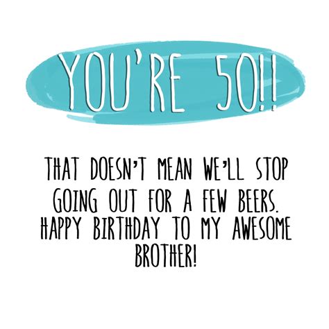 Awesome Brother You're 50th Birthday Card | Boomf