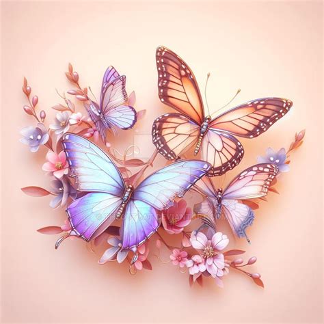 Butterflies digital illustration by TheOutcat on DeviantArt