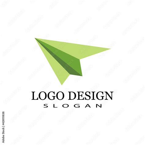 Paper plane logo vector illustration template Stock Vector | Adobe Stock