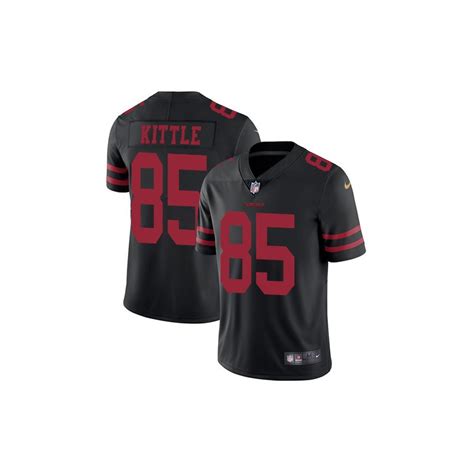 Limited Men's George Kittle Black Alternate Jersey - #85 Football San ...