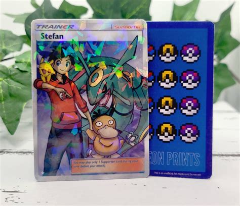 Custom Pokemon Trainer Card 1 Trainer 3 Pokemon | Etsy