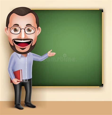 Viejo Profesor Teacher Man Vector Character Que Habla O Que Habla Ilustración del Vector ...