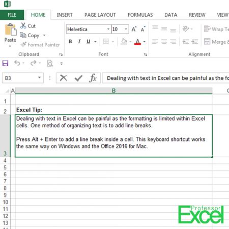 Line Breaks in Excel: How to Enter, Find & Remove Them