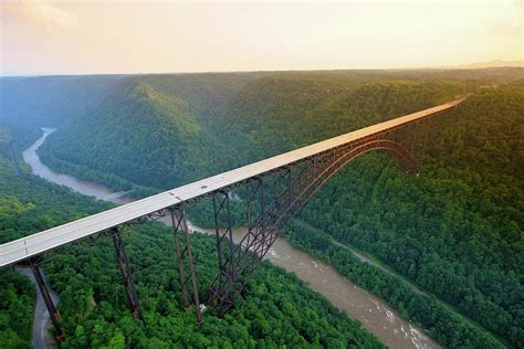 New River Gorge Bridge Aerial Photograph by Chris Anthony