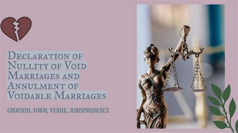 Declaration of Nullity of Void Marriage and Annulment of Voidable ...