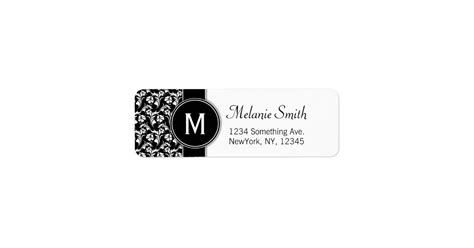 Monogram return address labels custom floral | Zazzle