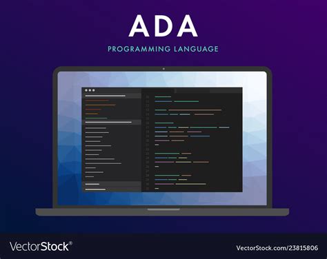 Ada programming language Royalty Free Vector Image