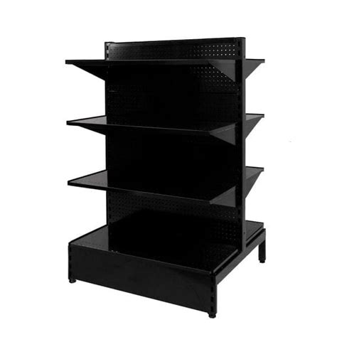 Black Metal Pegboard Shelving Double Sided | Shelves For Shops