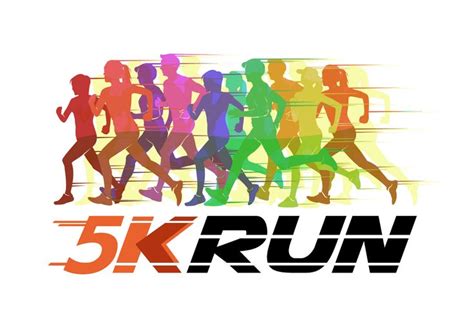 5K running illustration in silhouette style vector | Silhouette vector, Running illustration ...