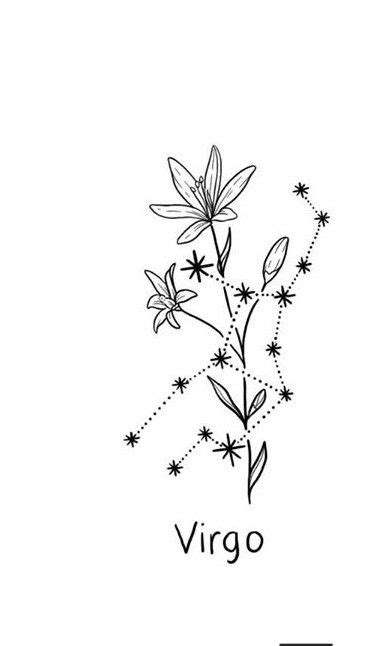 Virgo Flower Star Tattoo