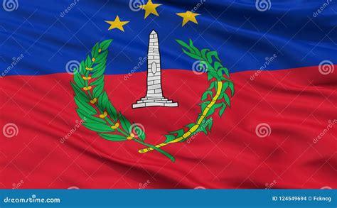 S Bolivar City Flag, Venezuela, Closeup View Stock Illustration - Illustration of sign, flowing ...