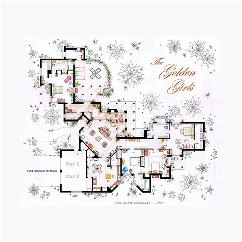 "The Golden Girls House floorplan v.2" Photographic Print by nikneuk ...