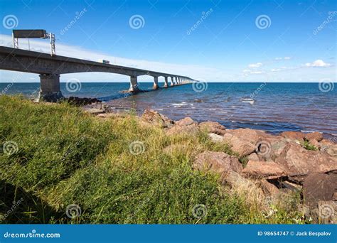 The Confederation bridge stock image. Image of bright - 98654747