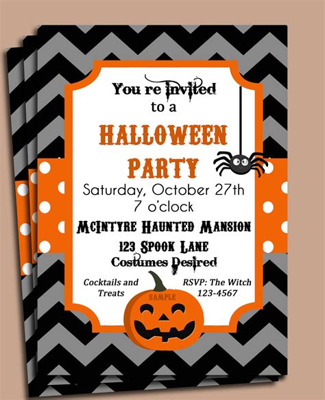 Halloween Birthday Invitations