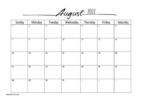 FREE Blank Calendar Templates | Word, Excel, PDF for any month