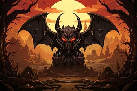 Premium AI Image | Vector illustration of classic Diablo game