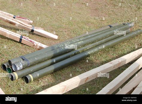 World war 2 era bangalore torpedo demolition charges Stock Photo ...