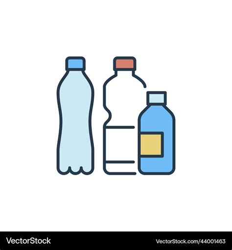 Plastic bottles recycling concept colored Vector Image