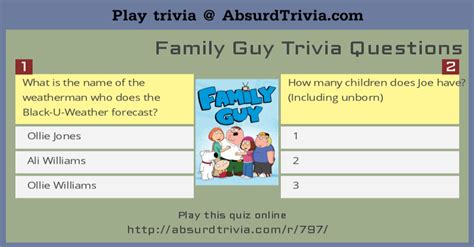 Family Guy Trivia Questions