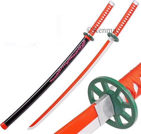 Buy Kenma Demon Slayer Nezuko Kamado Whip Nichirin Blade Wooden Katana for Cosplay 105 Cms ...