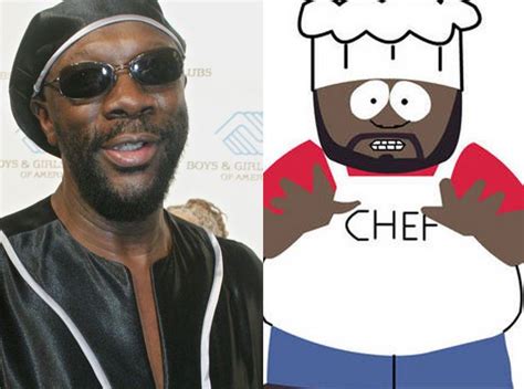 Black cartoon, Isaac hayes, South park