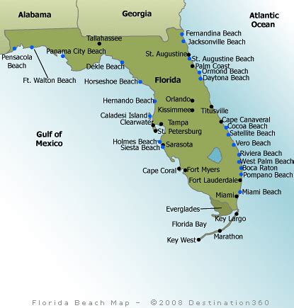 Map Of Florida Beaches | Best Beach Pictures