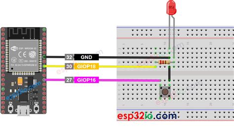 ESP32 - Button Toggle LED | ESP32 Tutorial