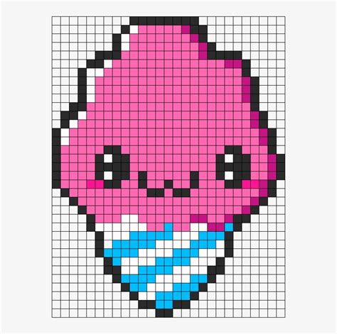 Cute Cotton Candy Perler Bead Pattern / Bead Sprite - Pixel Art Cotton ...