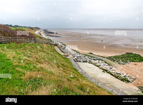 The beach at Thurstaston River Dee Wirral Country Park Wirral Peninsula Merseyside North West ...