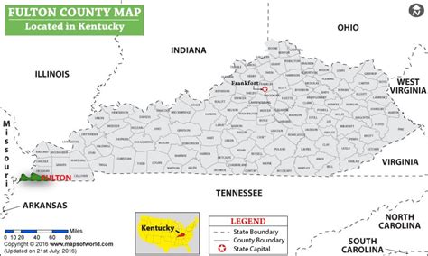 Fulton County Map, Kentucky