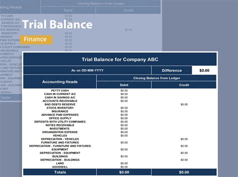 EXCEL of Simple Fresh Trial Balance.xlsx | WPS Free Templates