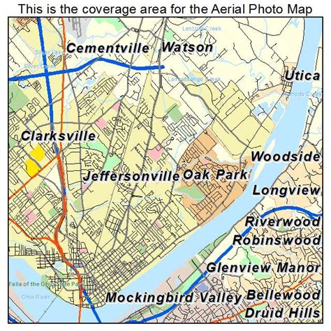 Aerial Photography Map of Jeffersonville, IN Indiana