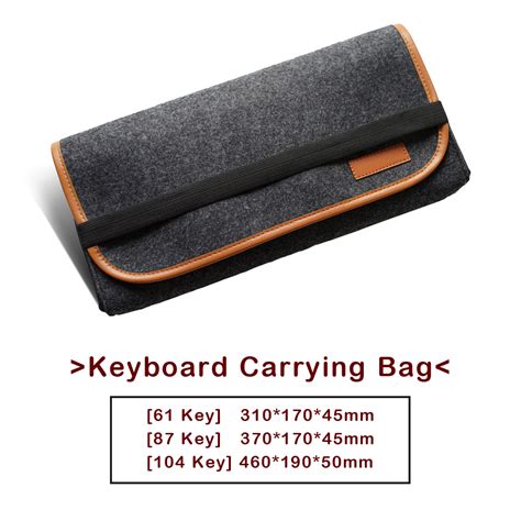 New Felt Keyboard Storage Bag Dustproof Carrying Bag for 61 87 104 Key ...