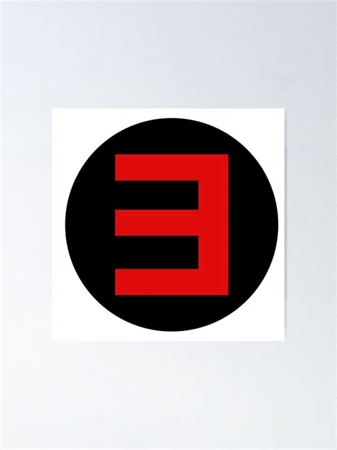 "Eminem E Logo black & Red" Poster for Sale by vikyky | Redbubble