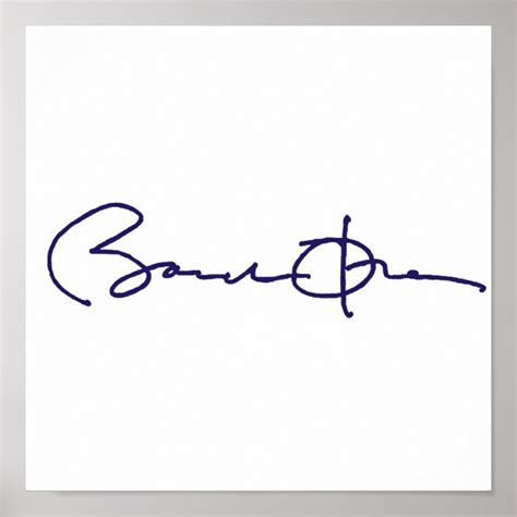 Barack Obama Signature Poster | Zazzle.com