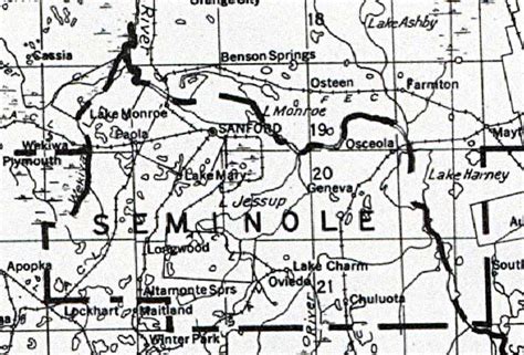 Map of Seminole County, Florida, 1932