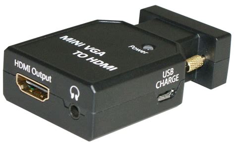 Superb Choice (VGA Male to HDMI Female) 1080P VGA to HDMI Converter Adapter Box Audio Port VGA ...