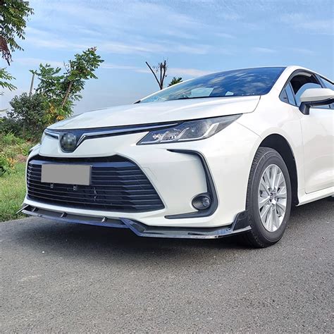 Car Front Bumper Lip Body Kits Pp Material Carbon Fiber Front Protection For Corolla 2019 2020 ...