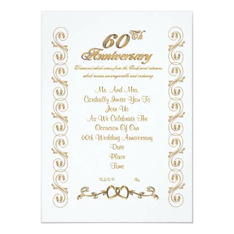 60th anniversary party invitation | Zazzle