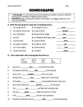 Homographs Examples For Grade 3 - bmp-tips