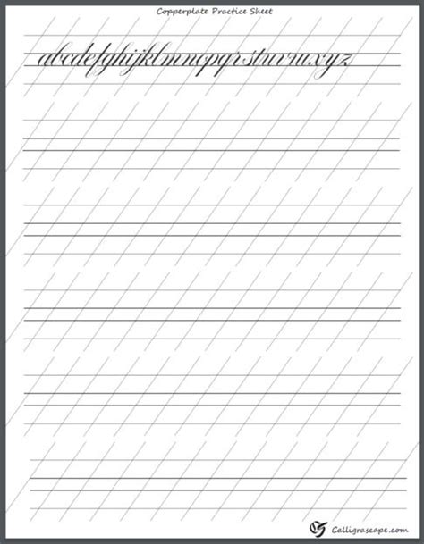 4 Free Printable Calligraphy Practice Sheets (PDF Download) - Calligrascape | Calligraphy ...