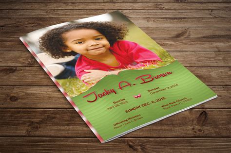 Child Funeral Program Template By Godserv Designs | TheHungryJPEG