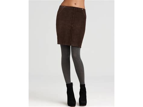 Lyst - Hue Wide Wale Corduroy Skirt in Black